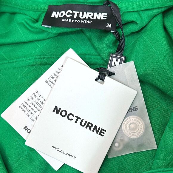 Nocturne Oversized Quilted Jacket - Green - Size Small - Picture 5 of 6